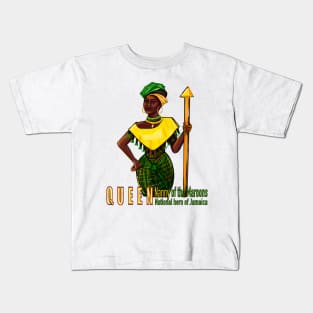 Jamaican Queen Nanny of the Maroons, National hero of Jamaica 🇯🇲 Kids T-Shirt